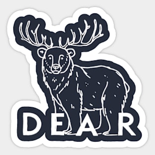 The bear deer Sticker